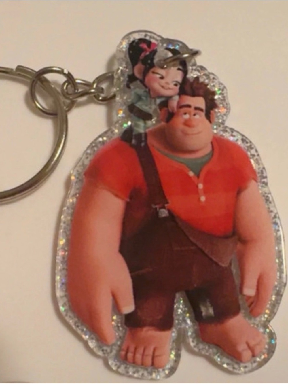 Red Wreck-It Ralph Keychain Charm – Animated Character Accessory